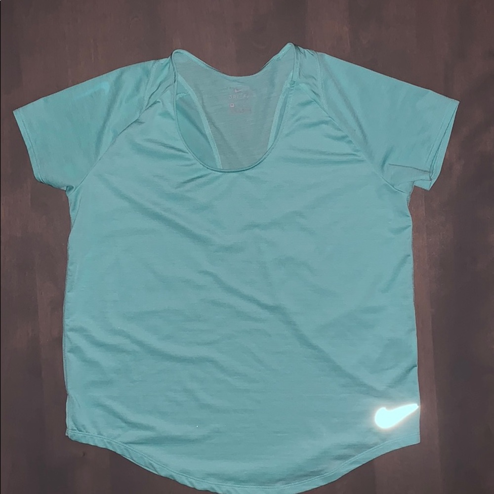 Nike Running Top Scoop Neck Light Green